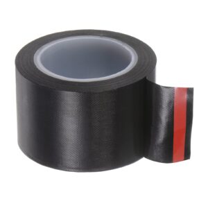 harfington fabric ptfe tape roll, 1.5" x 33 ft high temperature ptfe adhesive tape 0.13mm thickness for vacuum sealer machine hand impulse sealers, black