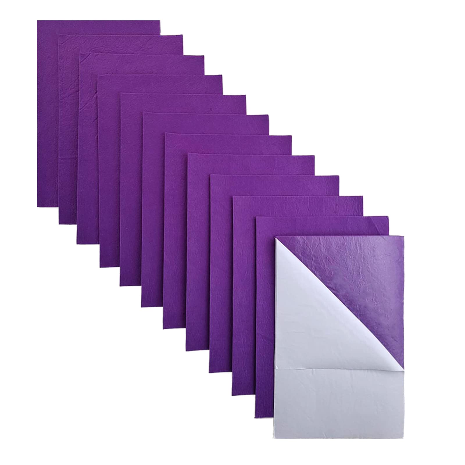 Jtnohx Self Adhesive Felt Sheets, 11 Pieces Stiff Sticky Felt, 8"x12" Felt Sheets with Adhesive Backing for Crafts, Felt Drawer Liner for Jewelry Box Drawer DIY (Purple)