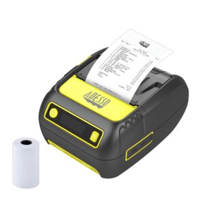 adesso nuprint 220b portable bluetooth thermal printer - 2" (58mm) width, high-speed printing up to 90mm/s, usb compatible, includes thermal paper and power cable