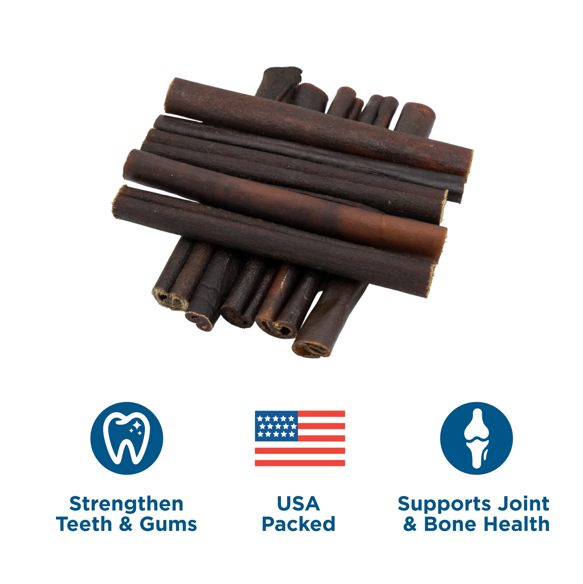 Best Bully Sticks All Natural Peanut Butter Flavor Beef Collagen Sticks - 6 Inch 6 Pack - Long Lasting Limited Ingredient Dog Chew - Supports Healthy Joints, Skin & Coat