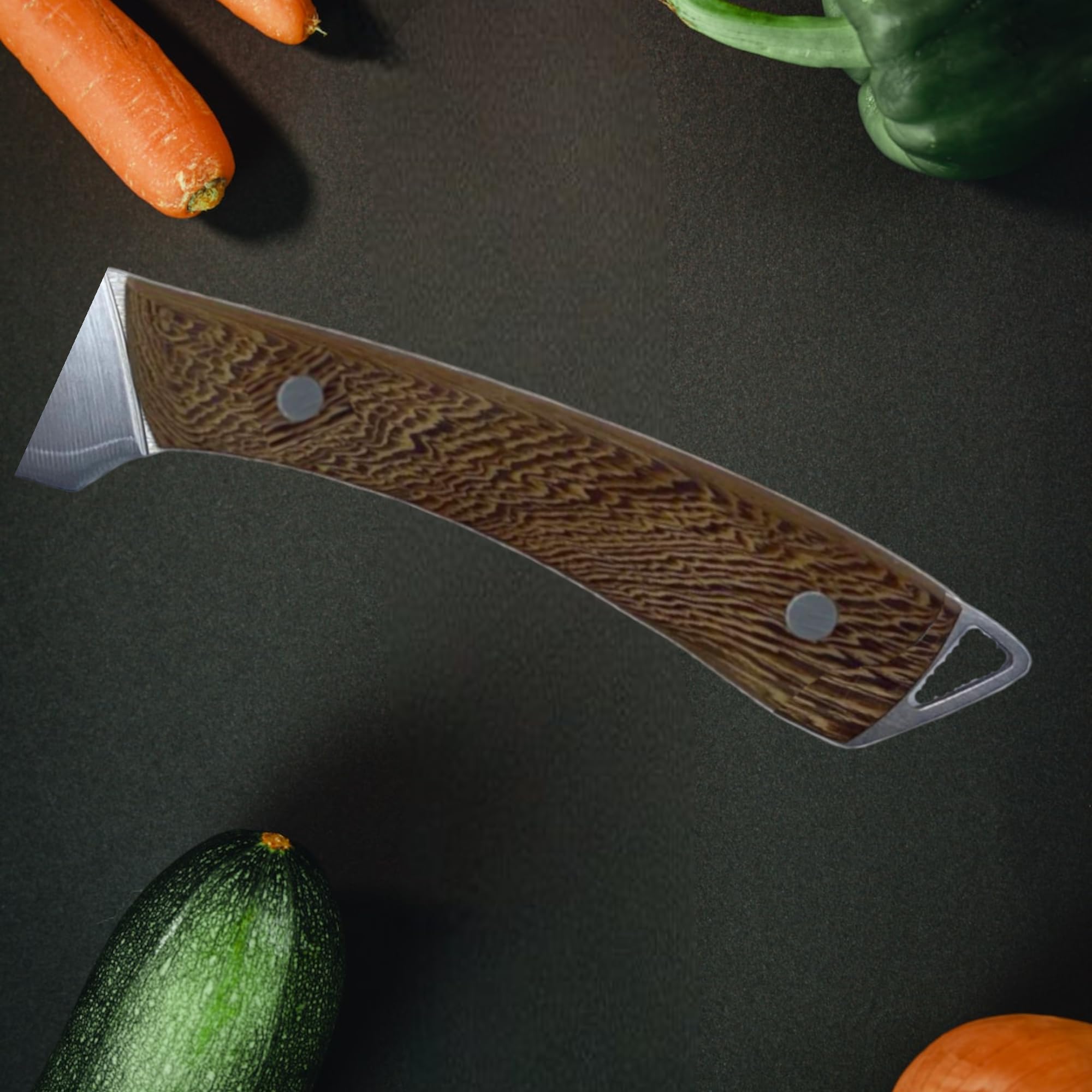 PBC Pairing Knife with wood handle for Your Kitchen - 3.5-Inch sharp paring knife Precision Tool for Your Cutting Needs -Perfect for Peeling, Slicing, and Dicing - small Knives for kitchen