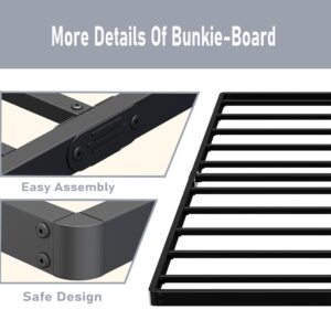 Aardhen Twin 2 Inch Box Spring & Bed Slat Replacement/Metal Frame with Steel Slats/Quick Lock Bunkie Board/Easy Assembly