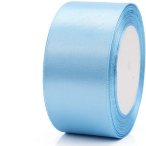 Clmentp 25 Yard Ribbon for Gift Wrapping Crafts Wedding Decoration Bouquets Party Arrangement (1 1/2 inch X 25 Yards, Sky Blue)