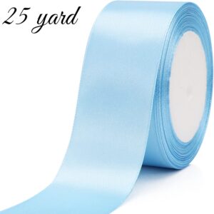 Clmentp 25 Yard Ribbon for Gift Wrapping Crafts Wedding Decoration Bouquets Party Arrangement (1 1/2 inch X 25 Yards, Sky Blue)