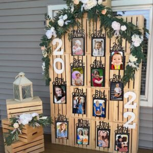 Graduation Decorations Class of 2024 Graduation Photo Banner K-12 Photo Display for Senior 2024 Picture Banner for High School 5th 8th Grad 4x6 SP001