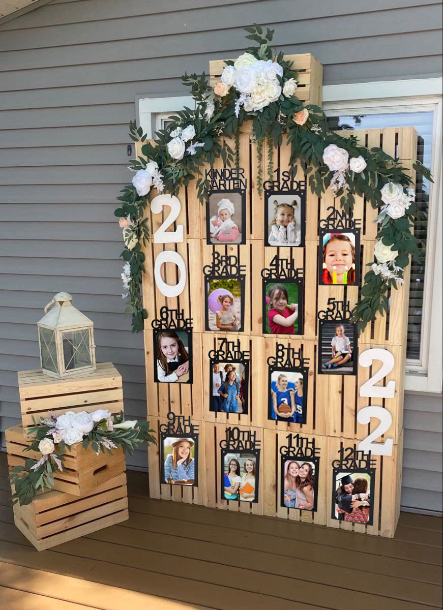 Graduation Decorations Class of 2024 Graduation Photo Banner K-12 Photo Display for Senior 2024 Picture Banner for High School 5th 8th Grad 4x6 SP001