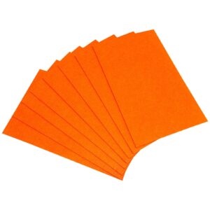 Jtnohx Stiff Felt, 2mm Thick Felt Sheets for Crafts, 8"x12" Hard Felt Fabric Squares 8Pcs for DIY Projects (Orange)