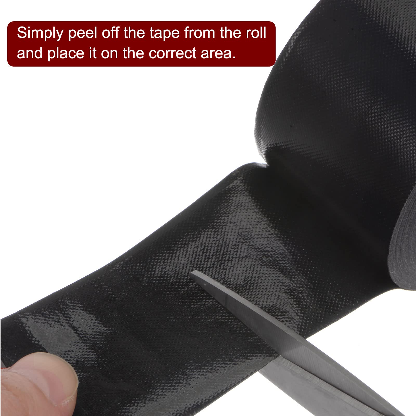 HARFINGTON Fabric PTFE Tape Roll, 1.5" x 33 ft High Temperature PTFE Adhesive Tape 0.13mm Thickness for Vacuum Sealer Machine Hand Impulse Sealers, Black