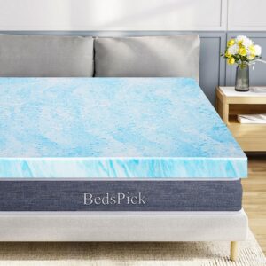 bedspick 3 inch twin xl memory foam mattress topper,memory foam dorm xlong single mattress pad twin extra long gel infused mattress topper for college dorm