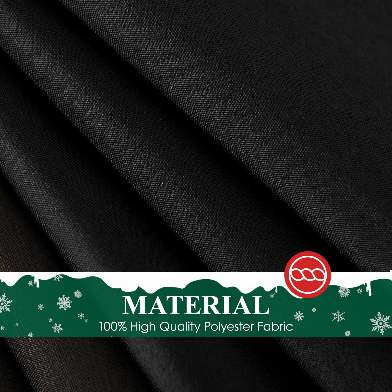 Aocoz Square Tablecloth 52 x 52 Inch Black Tablecloths Stain-Wrinkle Resistant Washable Polyester Table Cloths for Holiday, Buffet Parties,and Wedding