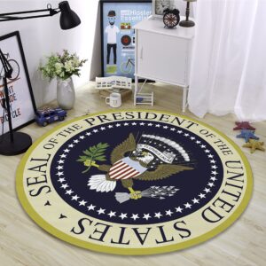 Rugendary Seal of President of United States Rug American Eagle Carpet Office Area Rug Living Room Bedroom Kitchen Doormat (Ultra Soft Quality, 4x4 ft.)