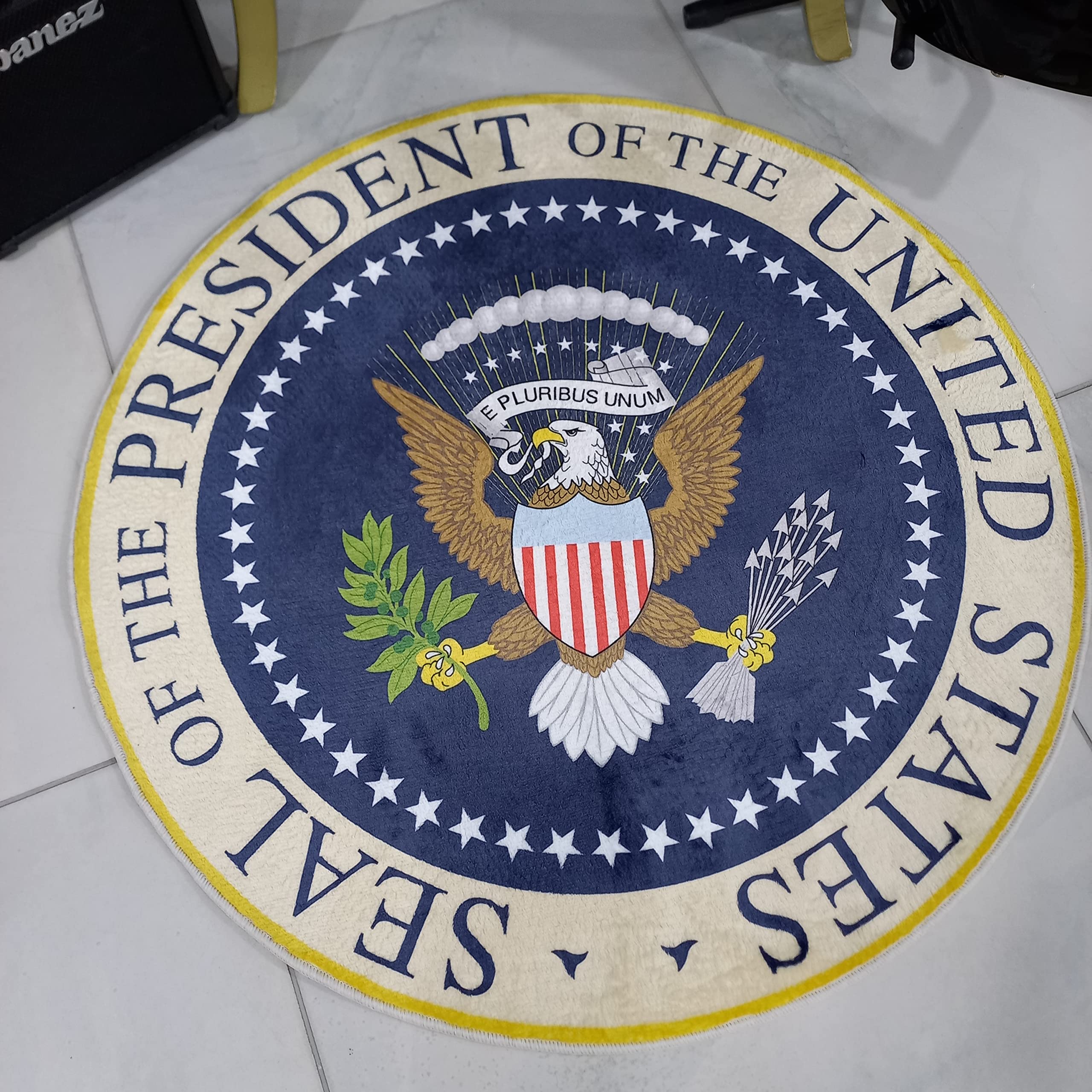 Rugendary Seal of President of United States Rug American Eagle Carpet Office Area Rug Living Room Bedroom Kitchen Doormat (Ultra Soft Quality, 4x4 ft.)