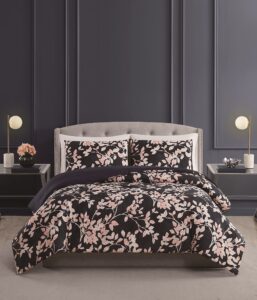 vince camuto amaya floral set, king, blue/pink duvet