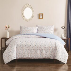 Truly Soft Maine Floral King 3 Piece Duvet Cover Set