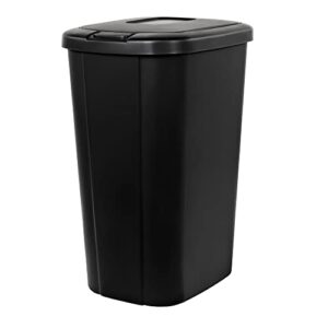 13.3 Gallon Trash Can, Touch Top Slim Kitchen Trash Can, Black, Pack of 2 (Color : Black)