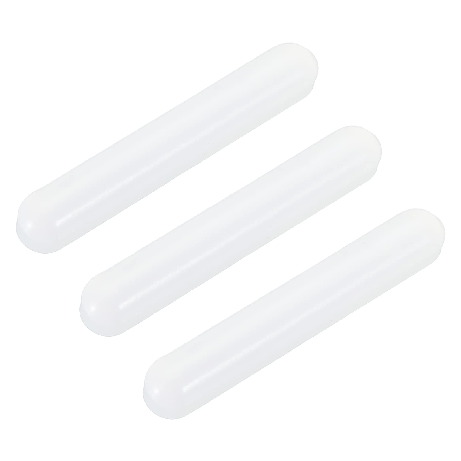 MECCANIXITY Magnetic Stirrer Mixer Stir Bar Rod 50mm/1.97" Cylinder Shape PTFE Coating Magnet White for Laboratory 3Pcs