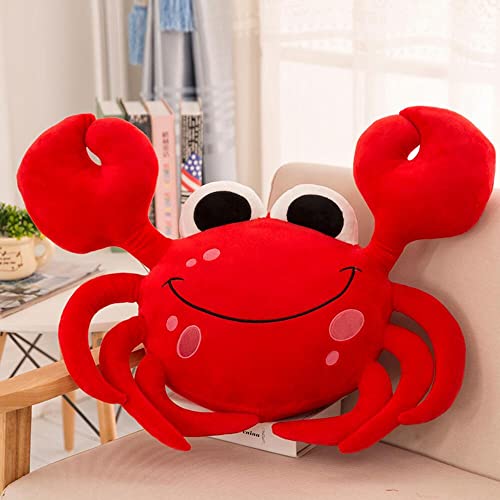 XIYUAN 24 inch Crab Plush Toy, Crab Plush Pillow, Super Soft Marine Life Plush Stuffed Animal Cushion for Boys and Girls Cuddle Gift (Red)