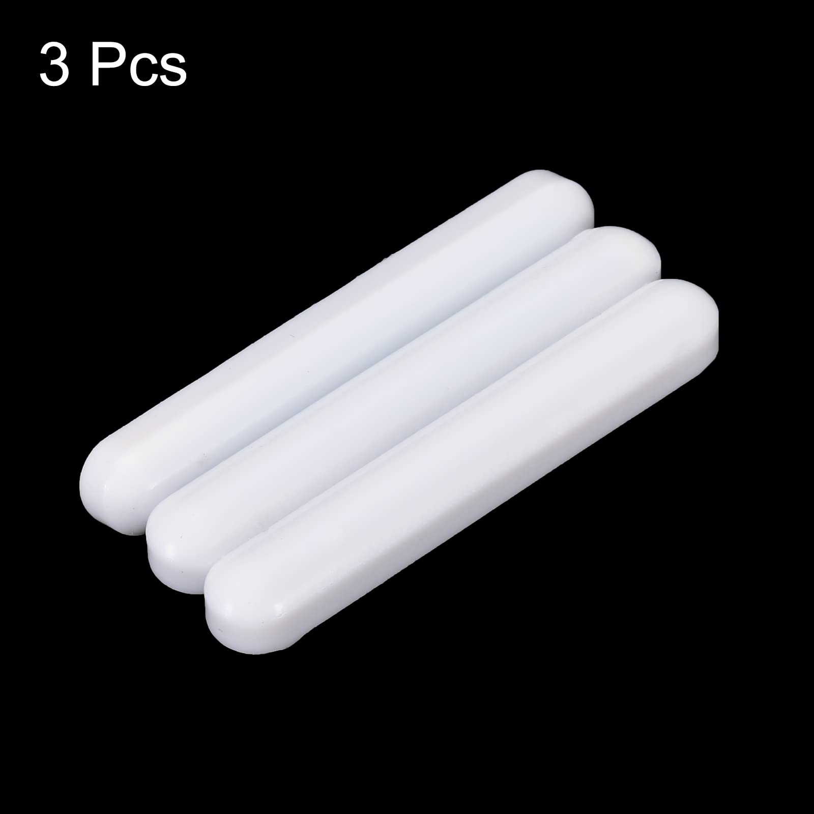 MECCANIXITY Magnetic Stirrer Mixer Stir Bar Rod 50mm/1.97" Cylinder Shape PTFE Coating Magnet White for Laboratory 3Pcs