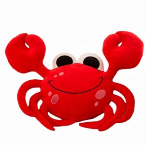 XIYUAN 24 inch Crab Plush Toy, Crab Plush Pillow, Super Soft Marine Life Plush Stuffed Animal Cushion for Boys and Girls Cuddle Gift (Red)