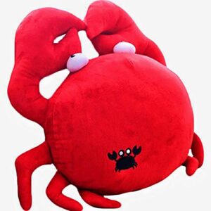 XIYUAN 24 inch Crab Plush Toy, Crab Plush Pillow, Super Soft Marine Life Plush Stuffed Animal Cushion for Boys and Girls Cuddle Gift (Red)