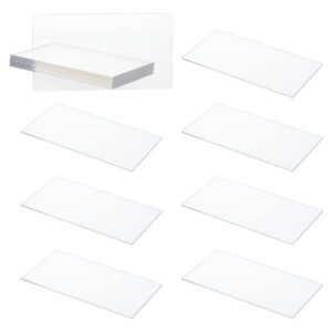 ahandmaker 20 pcs clear acrylic place cards, rectangle acrylic name card plate, blank seating cards, wedding table seating chart cards for diy guest name signs number wedding table decor, 3.5x2inch