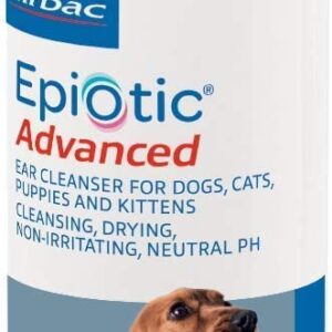 OTOMITE PLUS Ear Miticide Mite Treatment for Cats & Dogs 15 mL w/ EpiOtic Advanced Ear Cleanser 118 mL & 100 Degrease Cotton Tips + 16 Large Cotton Balls - Cleans, Dries, Deodorizes & Clears Ear Mites