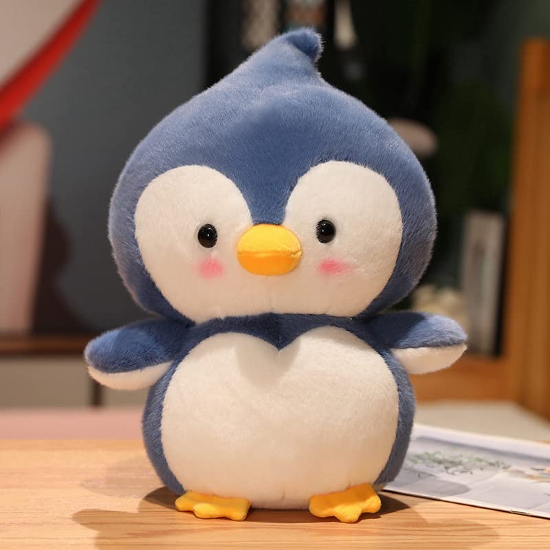 Cute Soft Penguin Stuffed Animals Penguin Plush Toys Penguin Plushies Throw Pillow Penguin Hugging Cuddly Penguin Doll Gift for Kids and Lovers in Birthday, Christmas, Valentine (Navy, 14-Inch)