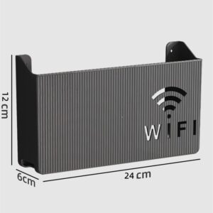 Bins Wall-Mounted Router Box Office Media Decor Console WiFi WiFi Box Wireless Storage Boxes Rack Bracket Hangings Wall Shelf (White)