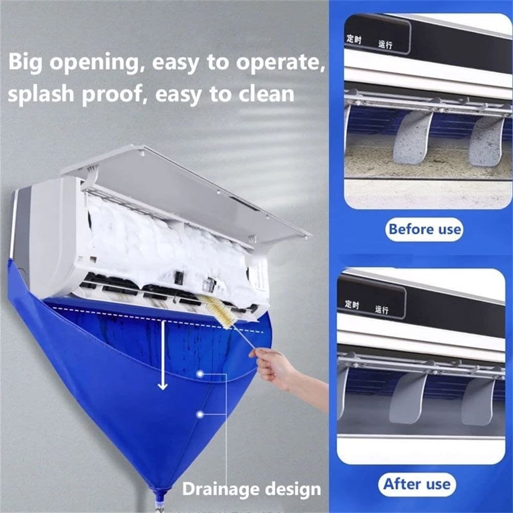 gofidin Air Conditioner Cleaning Cover Universal Air Conditioner Cleaning Cover Bag with Tube