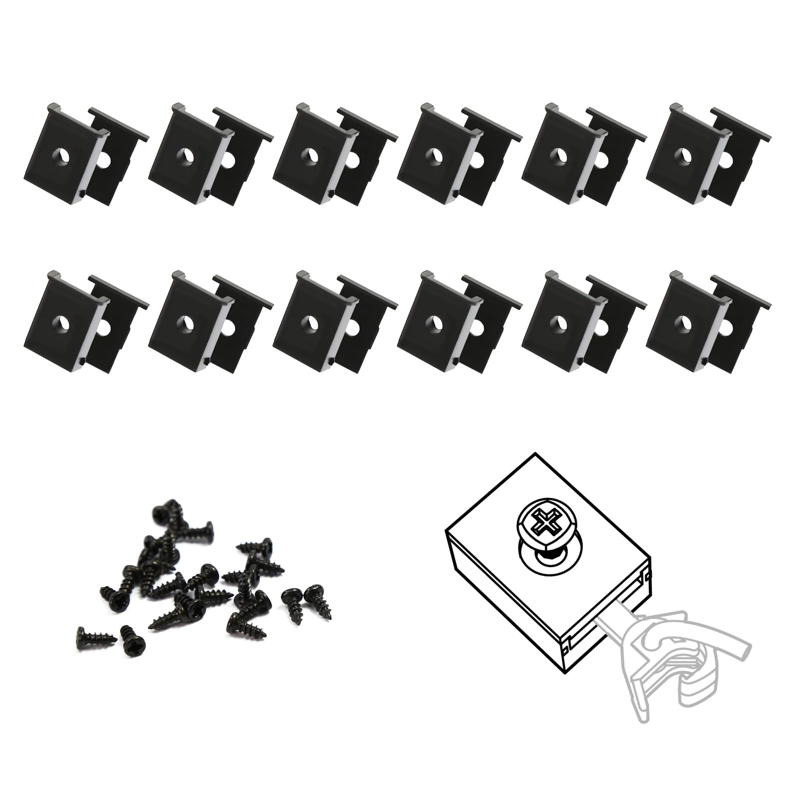 12pcs Model Trains HO Scale Horn Coupler Hook 17mm E-Z Mate Magnetic Knuckle Couplers for Freight Car Trains Railroad (Coupler)