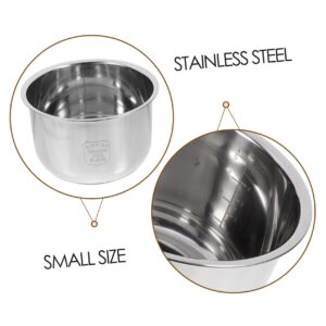 UPKOCH Inner Cooking Pot 3L Stainless Steel Pot for Rice Cooker and Rice Cooker Liner Rice Cooking Container Rice Maker Accessories for Rice Maker Cooker