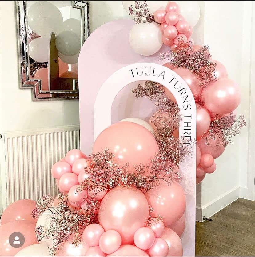 Pearl Pink Balloon Garland Double Stuffed Balloons Pearl Balloons Different Sizes Dusty Rose 18/12/5in Thick Latex Rose Pink Balloon Arch Kit for Baby Bridal Shower Birthday Boho Wedding Party Decor