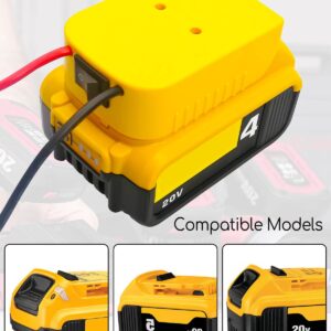 Power Wheel Battery Adapter Converter Kit Fit for DeWalt 18V 20V Battery, Speed Controller Kit, with Fuse and Wire Terminals & Protective Box & Voltage Display & Low Voltage Protection