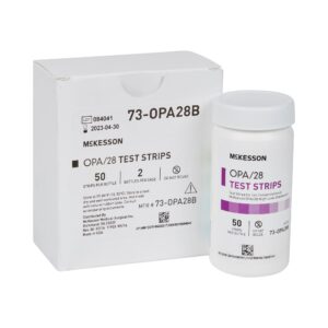 McKesson OPA/28 Test Strips for Concentration Indicator, Single Use, 50 Count, 2 Packs, 100 Total