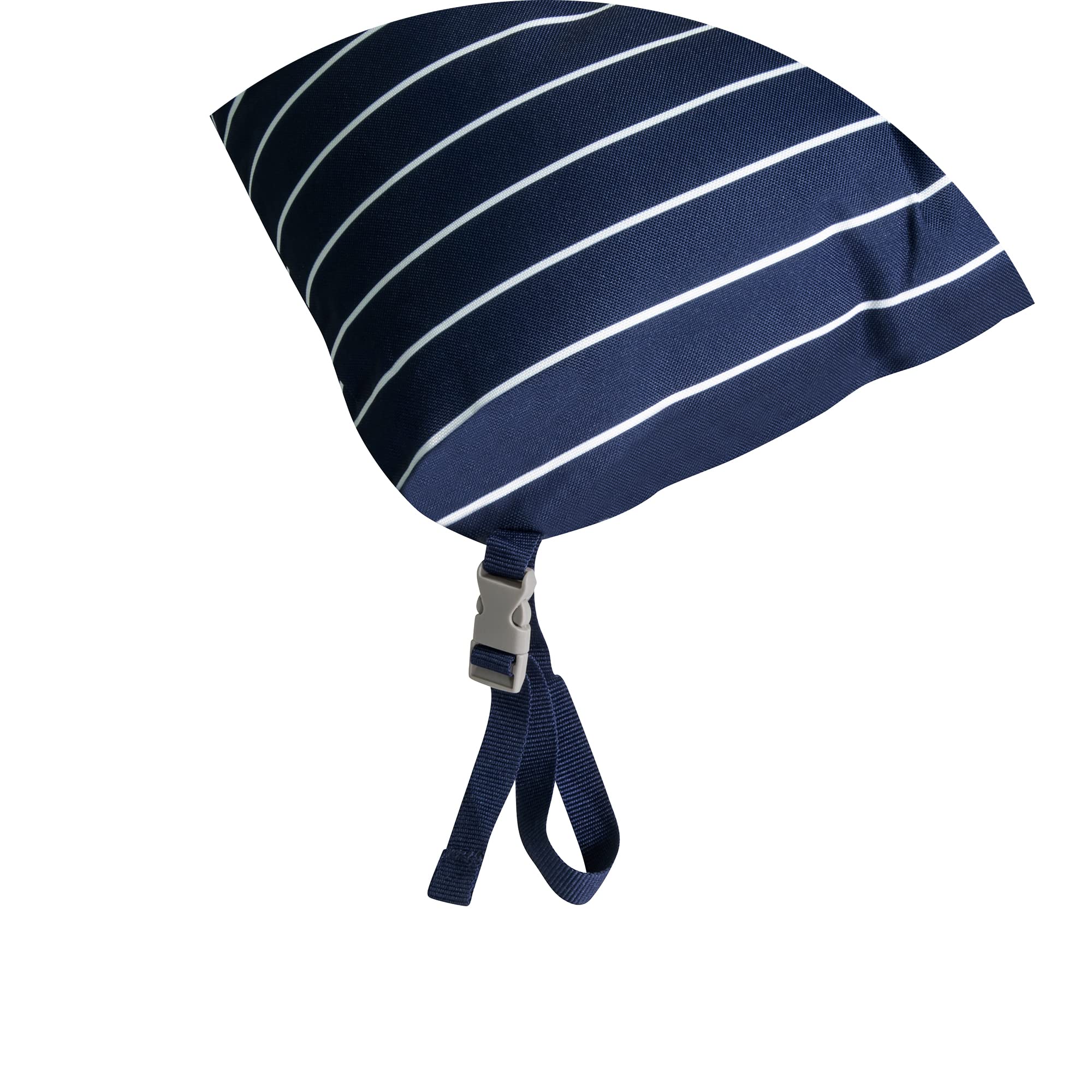 Classic Accessories Water-Resistant 21 x 19 x 22.5 x 5 Patio Chair Cushion, Classic Navy, Stripe, Patio Furniture Chair Cushion