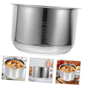 UPKOCH Inner Cooking Pot 3L Stainless Steel Pot for Rice Cooker and Rice Cooker Liner Rice Cooking Container Rice Maker Accessories for Rice Maker Cooker