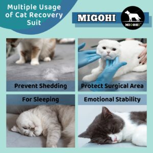 MIGOHI Cat Recovery Suit, Surgical Recovery Suit for Cat Anti-Licking, Cat Body Suit Post Surgery for Abdominal Wounds Skin Diseases, E-Collar Alternative Kitten Onesie for Female, Hot Pink S