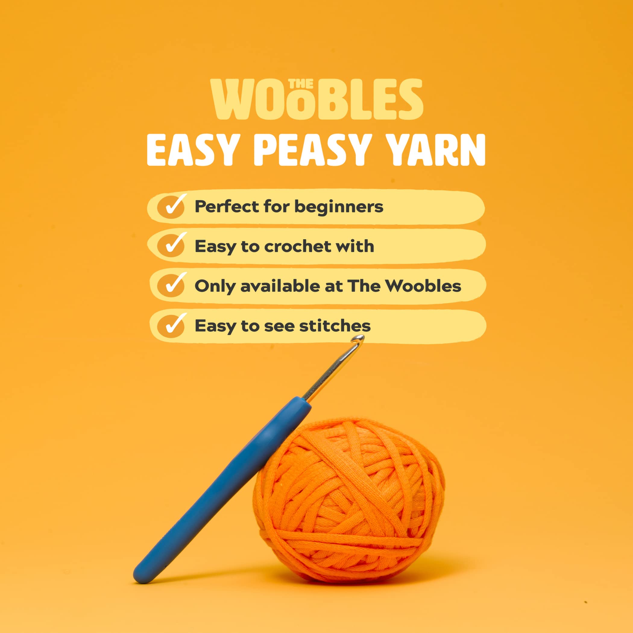 The Woobles Beginners Crochet Kit with Easy Peasy Yarn as seen on Shark Tank - with Step-by-Step Video Tutorials - Bjørn The Narwhal