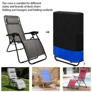 YUJHON Zero Gravity Chair Cover, 420D Outdoor Folding Chair Cover Waterproof Dustproof and UV Resistant, Folding Recliner Chair Cover Folding Lawn Chair Cover 29.5" W x 10" D x 39.7" H（2PC）