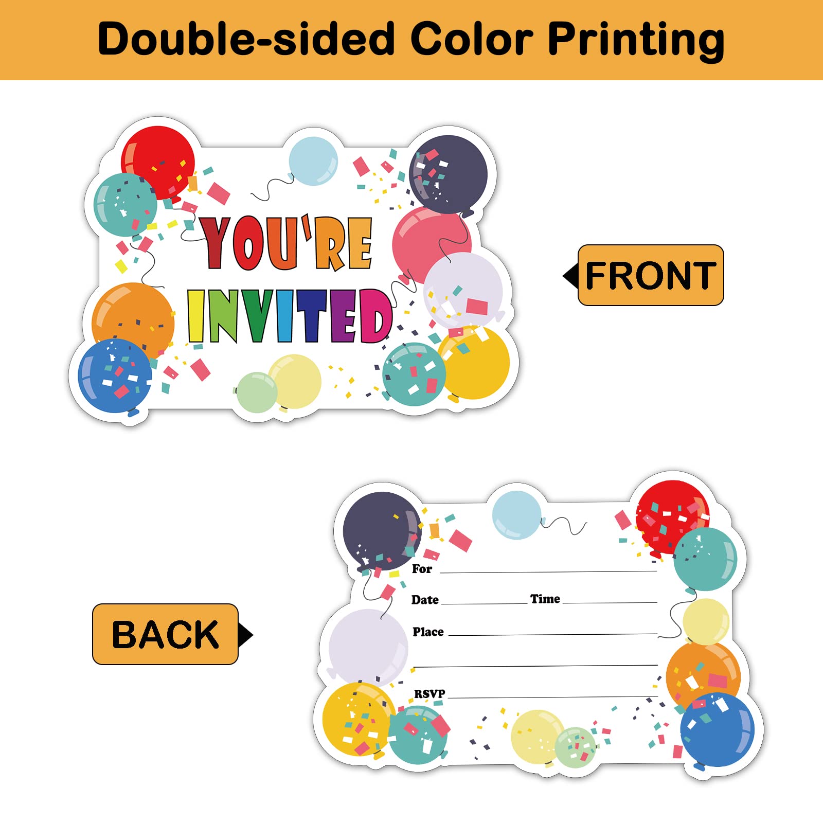 REWIDPARTY Video Game Invitations with Envelopes & Stickers（Set of 15） Video Game Shaped Fill-in Invitations Game On Birthday Party Invites Cards Gamer Party Favors Birthday Party Supplies for Kids