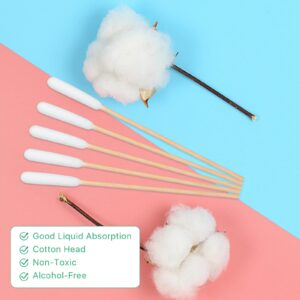 Aemygo 300 Pieces Cotton Swabs for Dogs, 6 Inch Pet Cotton Ear Buds for Puppy Long Qtips for Dogs Ear Cotton Buds Dog Ear Care Cotton Sticks for Apply Medicine, Clean Wound