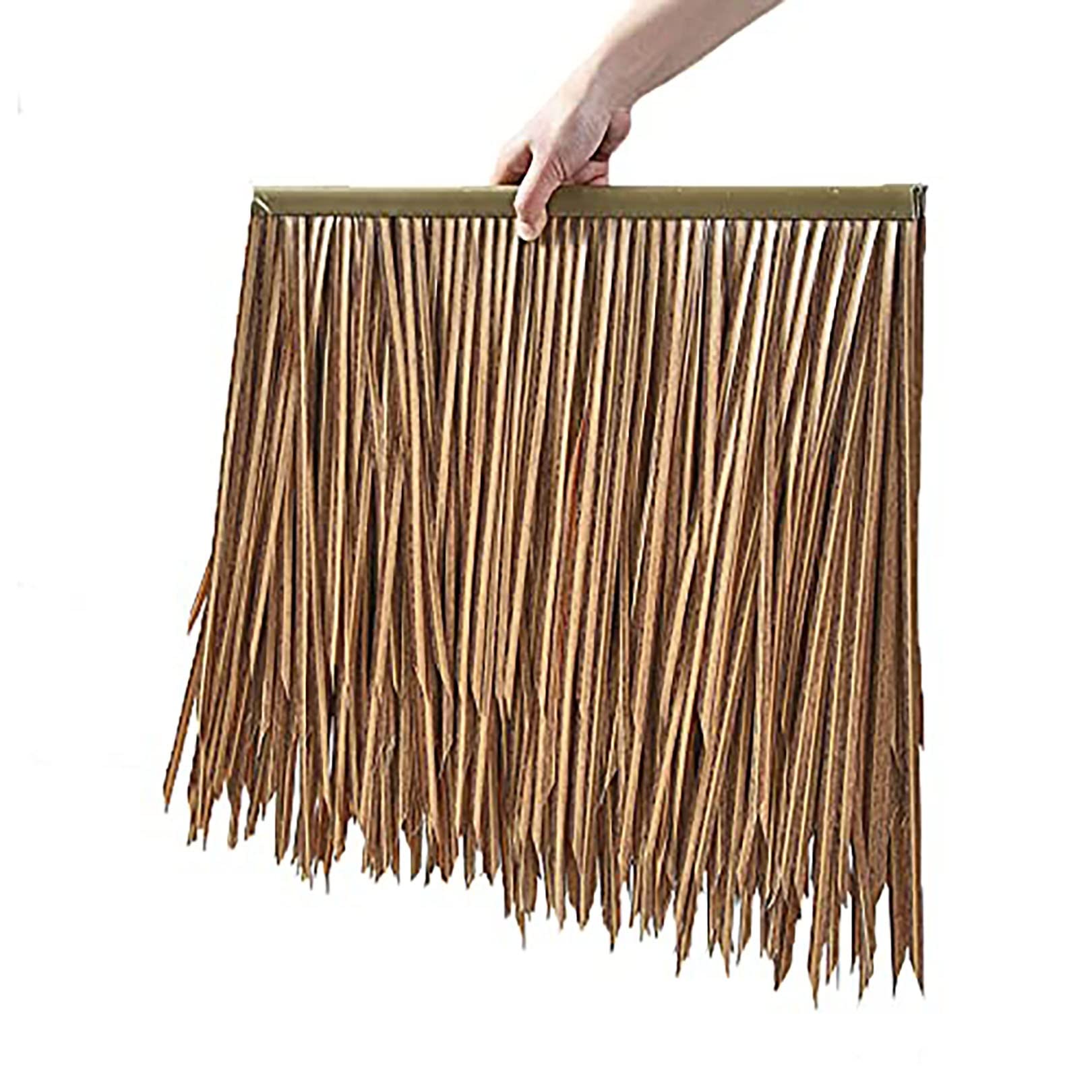 DIOB Palm Thatch Simulation Thatch Tile Fireproof Straw Thatched for Garden Patio Umbrella Fence Party Decoration (Size : 0.5x0.5m)