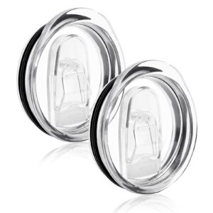 2pcs 20 oz skinny replacement lids tumbler replacement lids clear spill proof durable covers tumblers lid cup plastic splash resistant sliding covers fit for mouth tumbler cooler cup