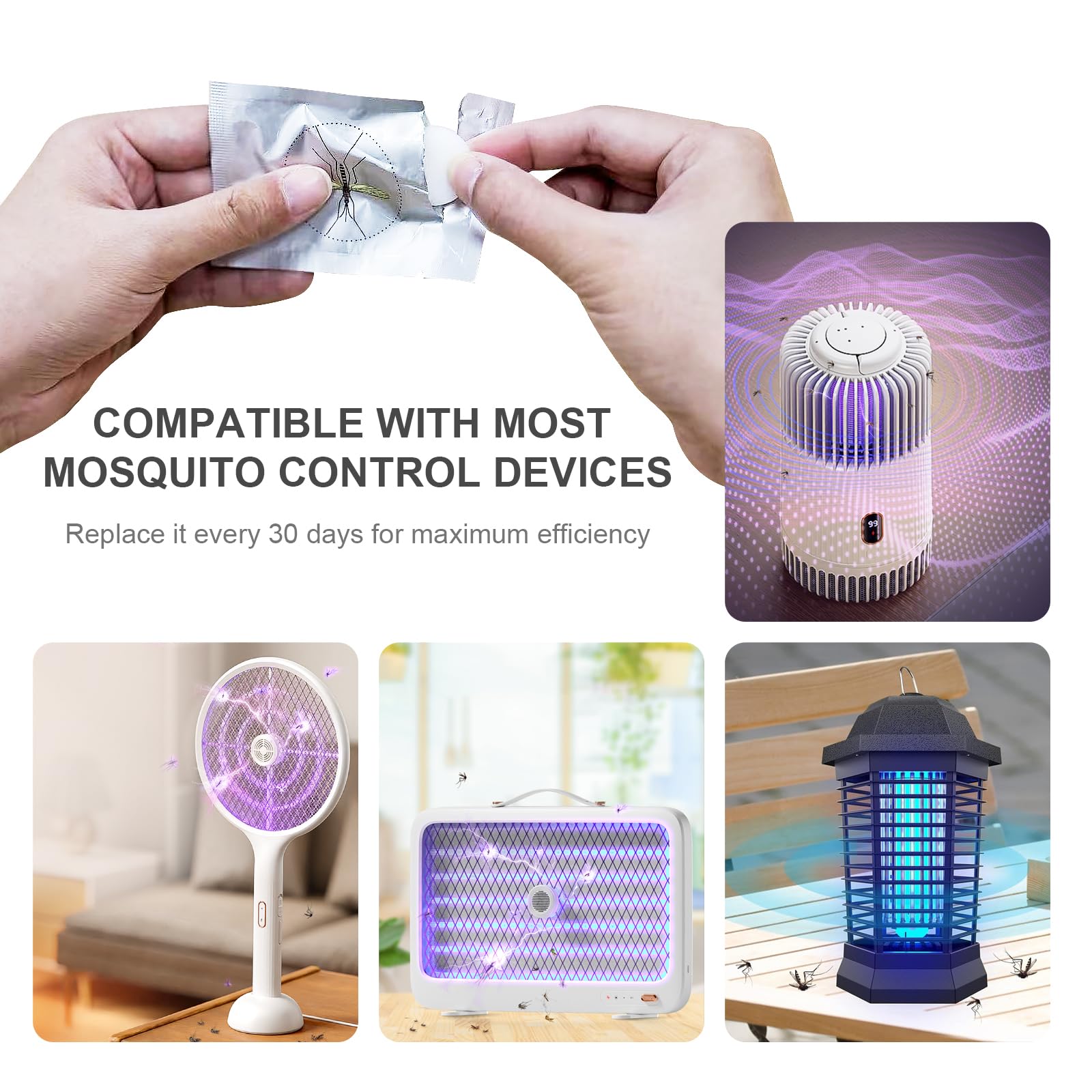 Octenol Mosquito Attractant for Bug Zapper 3 Pack - Effective Mosquito Lure for Indoor and Outdoor Use - Compatible with Major Fly Traps & Insect Killer Device.