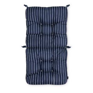 classic accessories water-resistant 21 x 19 x 22.5 x 5 patio chair cushion, classic navy, stripe, patio furniture chair cushion