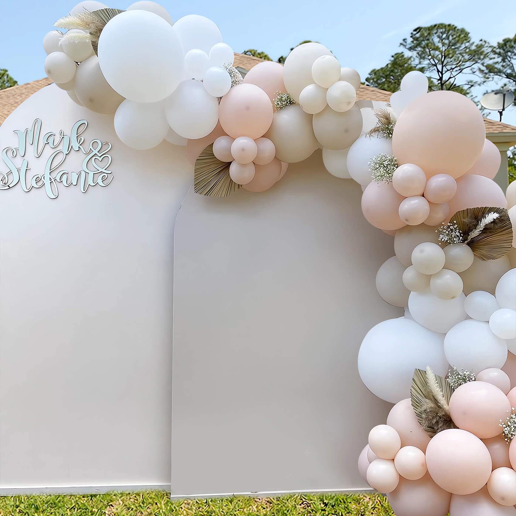 138Pcs Apricot White Balloon Arch Garland Kit White Nude Pink Apricot Party Balloons Decoration Set for Baby Shower Wedding Birthday Party Supplies Birthday Graduation Party…