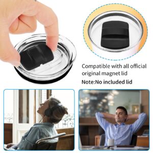 2PCS Magnetic Slider Replacement For Yeti Magnetic Lids No Spil Lids Covers Top Magnetic Sliders For 10 Oz 14 Oz 16 Oz 20 Oz 26 Oz 30 Oz (2black)