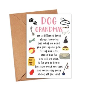 dog grandma mother's day card - dog grandma card - pet dog toys card - cards for dog lovers - mother's day card - happy birthday grandma - cute dog grandma card - grandma love dogs - greeting card