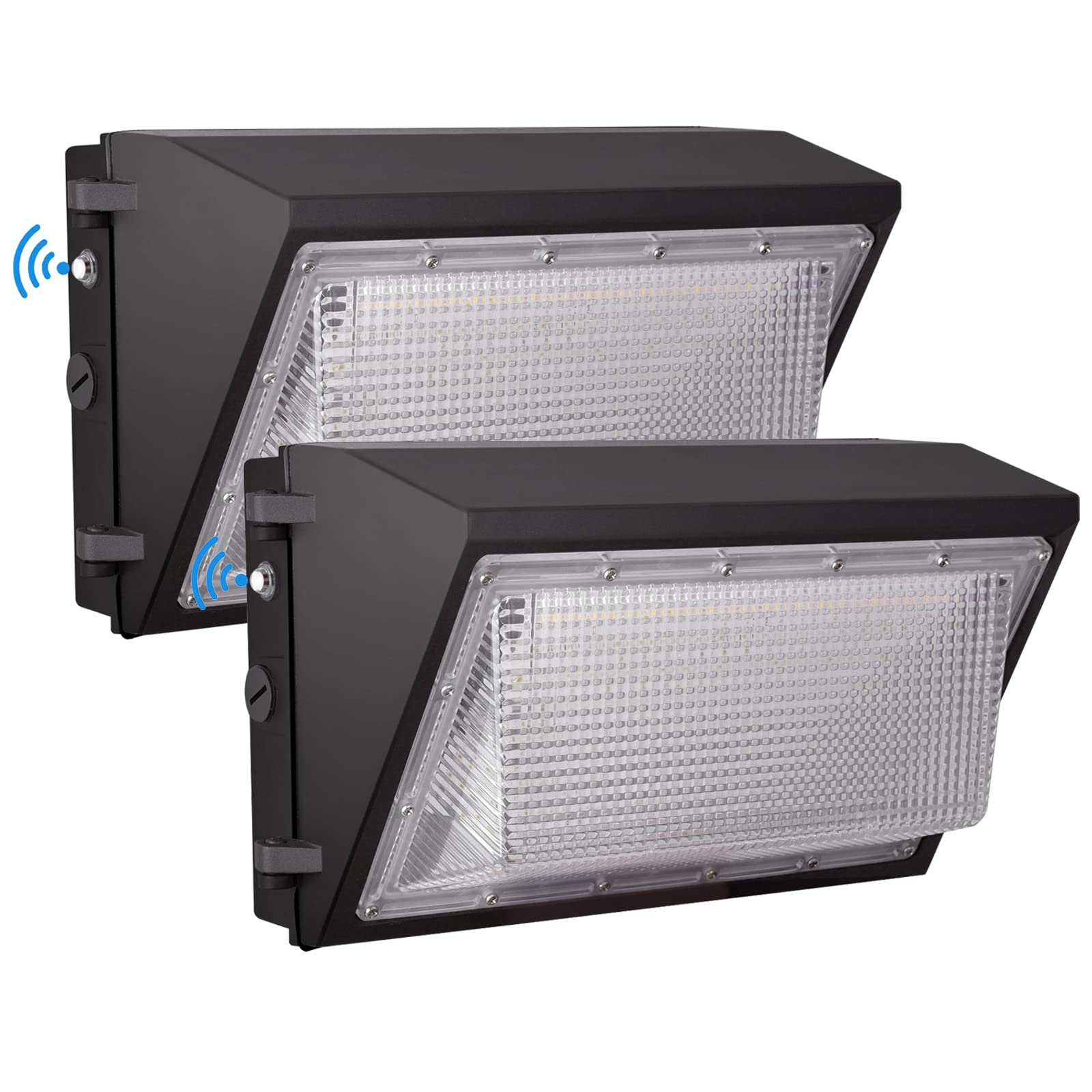 LED Wall Pack Light with Dusk to Dawn Photocell,80W 10500LM 5000K Daylight Wall Pack, AC100-277V Input,500W HPS/HID Equivalent, Waterproof Commercial Security Lighting for Warehouses, Garage, 2 Pack