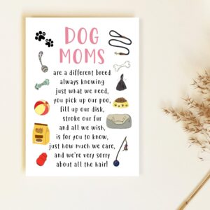 Dog Mom Mother's Day Card - Dog Mom Card - Pet Dog Toys Card - Cards For Dog Lovers - Mother's Day Card - Happy Birthday Mom Card - Funny Cute Dog Mom Card - Mom Love Dogs Card - Greeting Card